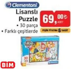 CLEMENTONİ LİSANSLI PUZZLE CLEMENTONİ LİSANSLI PUZZLE
